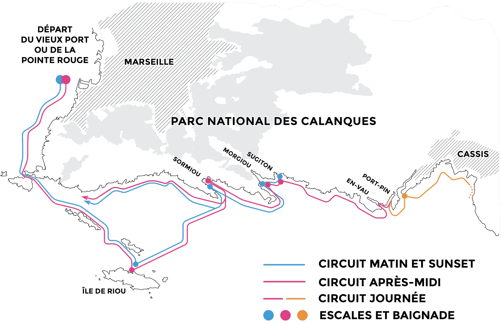 carte du circuit calanques mobile