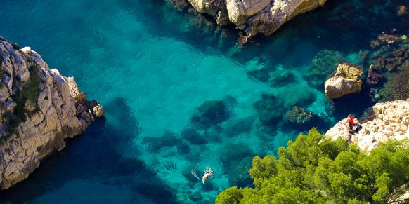 baignade dans les calanques