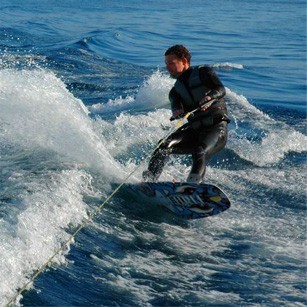 wake board lors d'une excursion