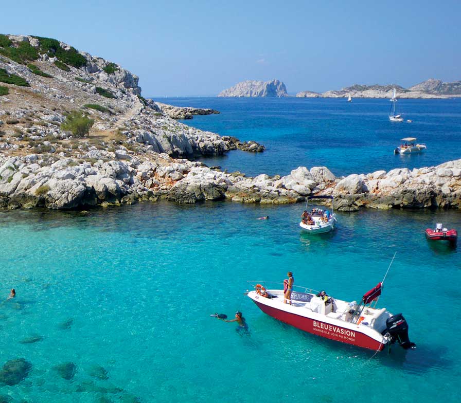 Visite en bateau de la Calanque de Riou