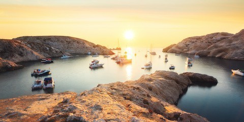 coucher de soleil calanques