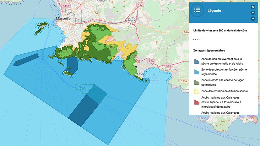 carte du parc national version mobile